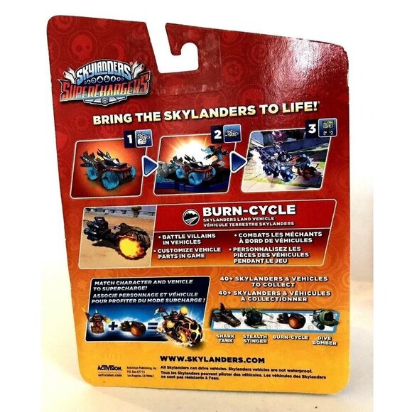 Lot of 3 New Toys Skylander Superchargers Burn Cycle Land Vehicle Stickers USA - Picture 5 of 5